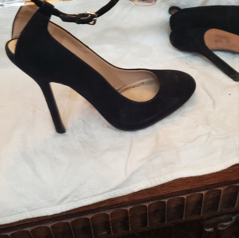 Zara Dating black open back suede heels - Picture 6 of 14